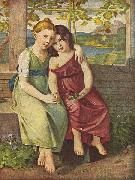 Gottlieb Schick Portrat der Adelheid und Gabriele von Humboldt oil painting on canvas